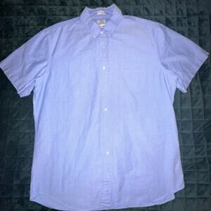 Sewn For J Crew Men's XLT Blue 100% Cotton Classic Fit Button Down Shirt